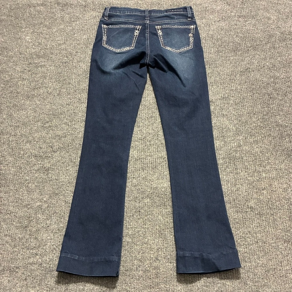 Rock & Republic Kasandra Womens‎ Bootcut Jeans 2M Blue Denim Stretch Low Rise - Picture 11 of 12
